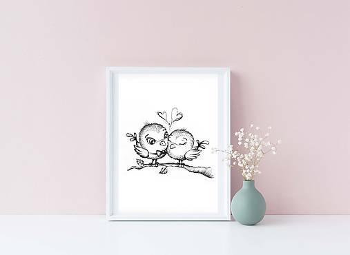 Obrazy - Zaľúbení / PRINT - 11661077_