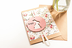 Papiernictvo - Hopp! Jarný pozdrav "pink" - 11661678_