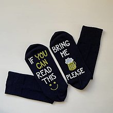 Ponožky, pančuchy, obuv - Maľované ponožky pre milovníka piva (Čierne) - 11668001_