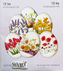 Nástroje - Zmršťovacie košieľky na vajíčka, 12 ks  (kvety - mak, tulipán..) - 11671065_