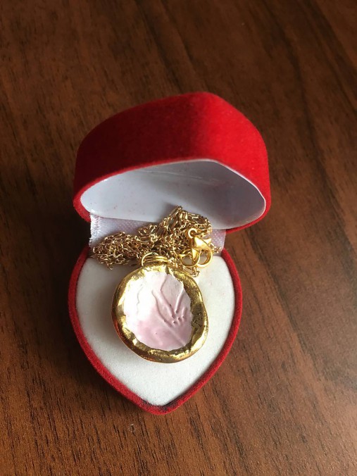 Náhrdelníky - jemne ružový/keramika/ - 11671310_