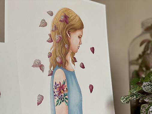 Dievča s fitóniou - Print | Botanická ilustrácia