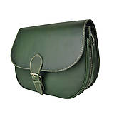 Kabelky - Kožená lovecká kabelka v tmavo zelenej farbe, ručne tieňovaná - 11669996_