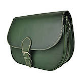 Kabelky - Kožená lovecká kabelka v tmavo zelenej farbe, ručne tieňovaná - 11669997_