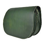 Kabelky - Kožená lovecká kabelka v tmavo zelenej farbe, ručne tieňovaná, skrytý magnet - 11670047_