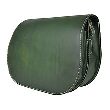 Kabelky - Kožená lovecká kabelka v tmavo zelenej farbe, ručne tieňovaná, skrytý magnet - 11670047_
