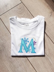 Detské oblečenie - Detské tričko/body s vyšívaným monogramom - 11671080_