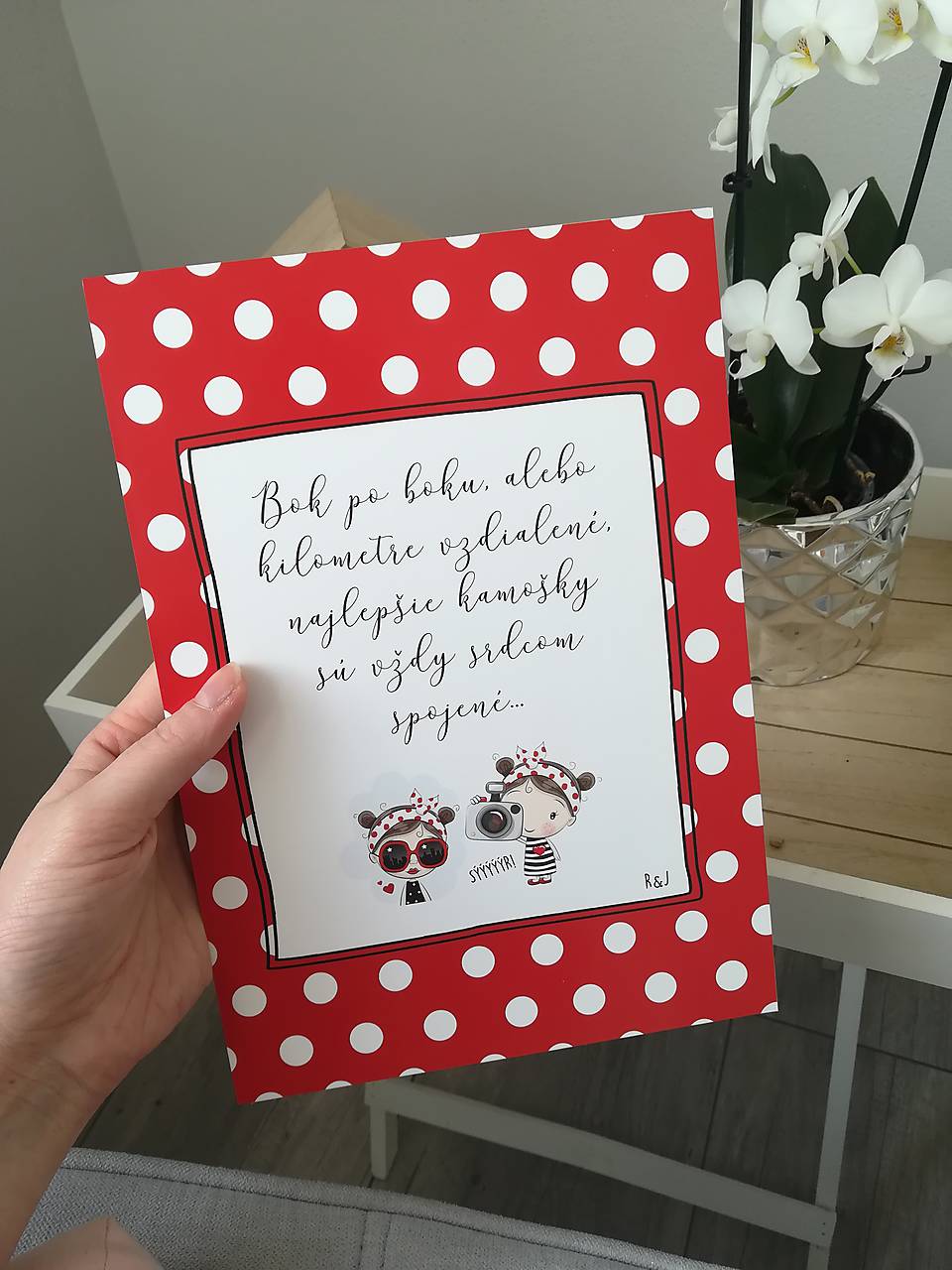 Darček pre najlepšiu kamošku, kamarátku, tabulka bok po boku