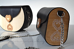 Kožená kabelka Zuzička (Čierna pigmentovaná koža)