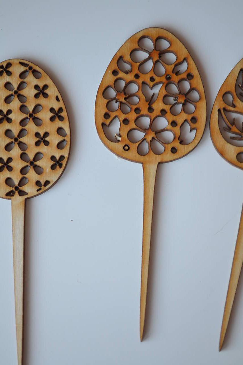 Veľkonočné drevené dekorácie zapichovacie (Veľkonočné vajce 5)