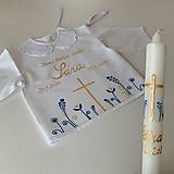 Detské oblečenie - Krstná ručne maľovaná ľudovoladená (Košieľka (ružovo mentolová )) - 11670725_