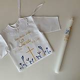 Detské oblečenie - Krstná ručne maľovaná ľudovoladená (Košieľka (ružovo mentolová )) - 11670727_