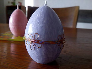 Sviečky - Sviečka vajíčko zdobená drôtom - 11670259_