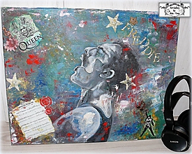 Obrazy - Maľba Pop art "Freddie" :) - 11675282_
