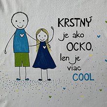 Topy, tričká, tielka - Originálne maľované tričko pre KRSTNÚ/ KRSTNÉHO s 2 postavičkami (KRSTNÝ + dievča 3) - 11678021_