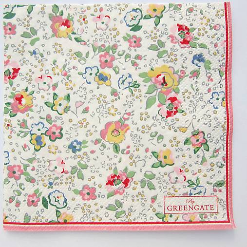 Papier - Servítka  G 72 Vivianne white small - 11679378_