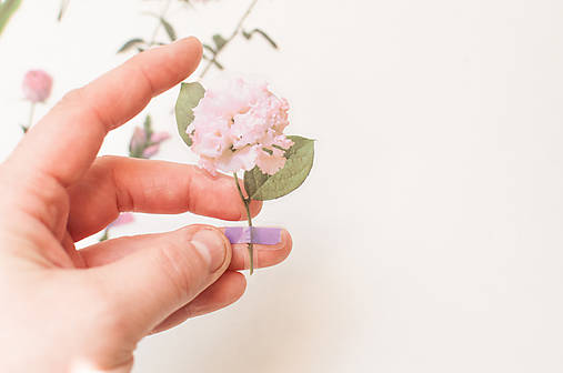 Papier - Transparentný set nálepiek " Botanical ružová" - 11679422_