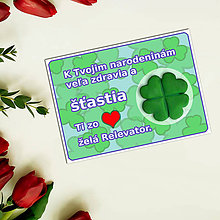 Papiernictvo - Pohľadnica štvorlístok pre šťastie (srdiečko) - 11679062_