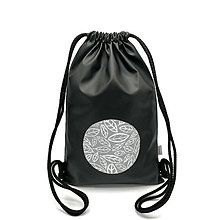 Batohy - Čierny koženkový ruksak GREY LEAFS - 11681311_