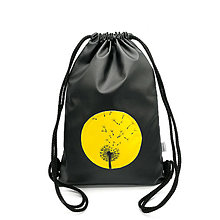 Batohy - Čierny koženkový ruksak DANDELION - 11681318_