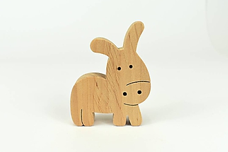 Dekorácie - Oslík - malé drevené zvieratko - 11683428_