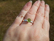 Prstene - green ,,OLIVINA,, olivín-striebro - 11687070_
