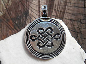 Pánske šperky - nekonečný uzol-celtic amulet - 11687506_