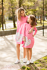  - Teplákové šaty "mama a dcéra" Sandrea - 11686686_