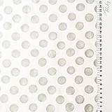 Textil - sivé bodky, hrubá 100 % bavlna, šírka 140 cm - 11685666_