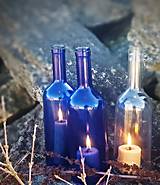 Svietidlá - Lampa z lahve - modrá - 11687378_