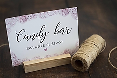 Papiernictvo - Candy bar - kartička "Pivonková" - 11685806_