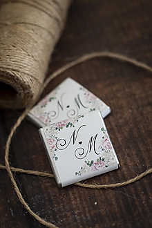 Darčeky pre svadobčanov - Svadobné čokoládky "Eukalyptus s kvietkami" - 11685844_