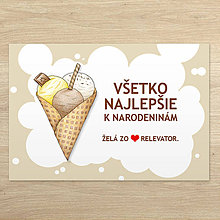 Papiernictvo - Zmrzlina pohľadnica (čokoládová) - 11685865_
