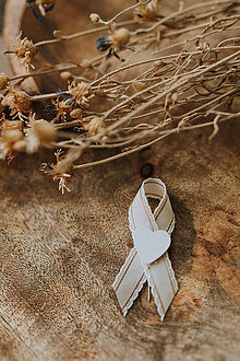 Svadobné pierka - Biele romantické pierka  (Béžová) - 11689170_