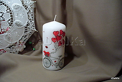 Sviečky - dekoračná sviečka Love - 11688880_