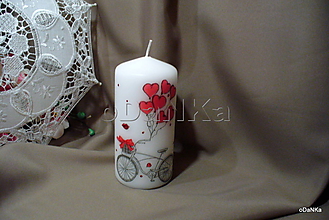 Svietidlá a sviečky - dekoračná sviečka Love - 11688880_