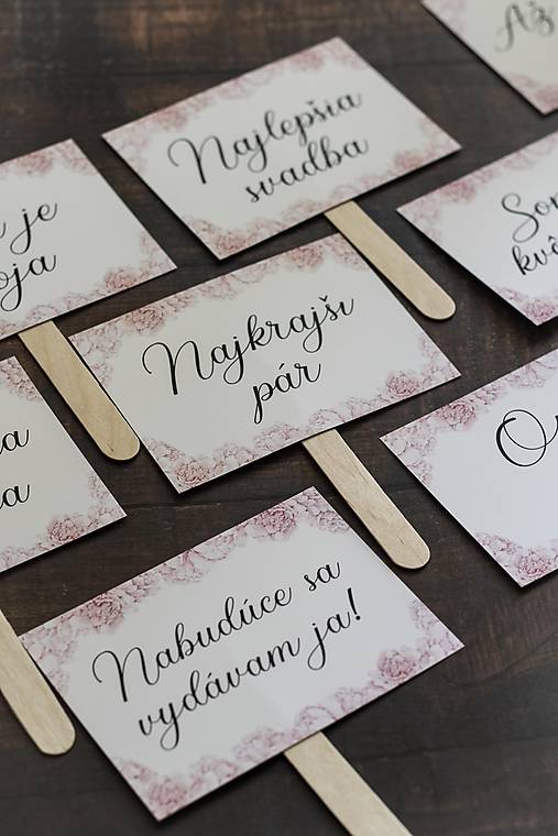Tabuľky - Rekvizity na fotenie - "SET PIVONKY" - 11689839_