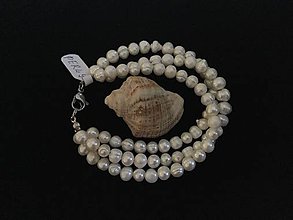 Náramky - Náramok trojradový z pravých prírodných perál - 11695878_