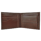 Pánske tašky - Pánska elegantná peňaženka z pravej kože v tmavo hnedej farbe - 11695366_