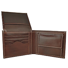 Pánske tašky - Praktická peňaženka z pravej kože v tmavo hnedej farbe - 11695577_