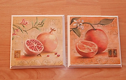 Obrázok pomaranč a granatove jablko 