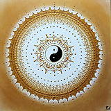 Mandala SPIRITUALITA (gold-white) 40 x 40