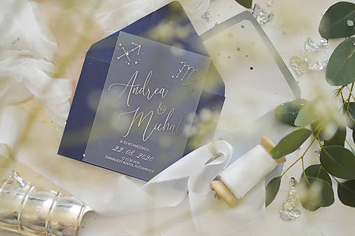 Papiernictvo - luxusné svadobné oznámenie Je to vo hviezdach - 11703425_