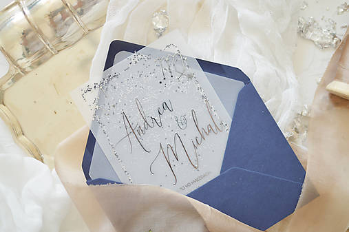 Papiernictvo - luxusné svadobné oznámenie Je to vo hviezdach + hviezdny prach - 11703435_