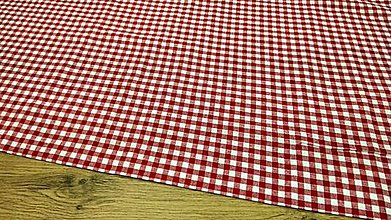 Textil - Bavlnená látka - Káro - Cena za 10 centimetrov (Bordová) - 11706129_
