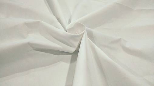 Bavlnená látka - biela škrobená 180 g - cena za 10 centimetrov