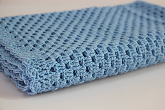 Úžitkový textil - Háčkovaná deka pro chlapečka- modrá - 11708898_