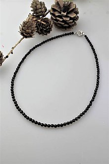Náhrdelníky - turmalín náhrdelník - čierny turmalín skoryl - 11712351_