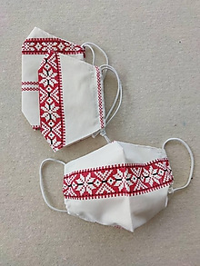 Rúška - Rúško 100% bavlna Dvojvrstvové s kapsičkou VLNIENKA veľkosť M pre ženy Folklorne - 11718540_
