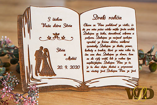 Tabuľky - Poďakovanie rodičom kniha - 11721826_